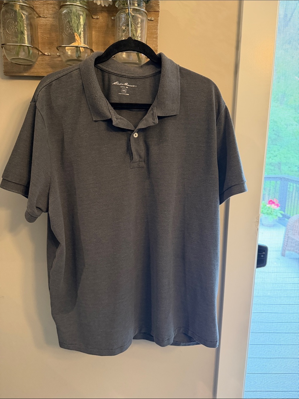 Eddie Bauer Men's Charcoal Gray Polo Shirt